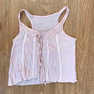 Pink Top Covering with Strings/Bow